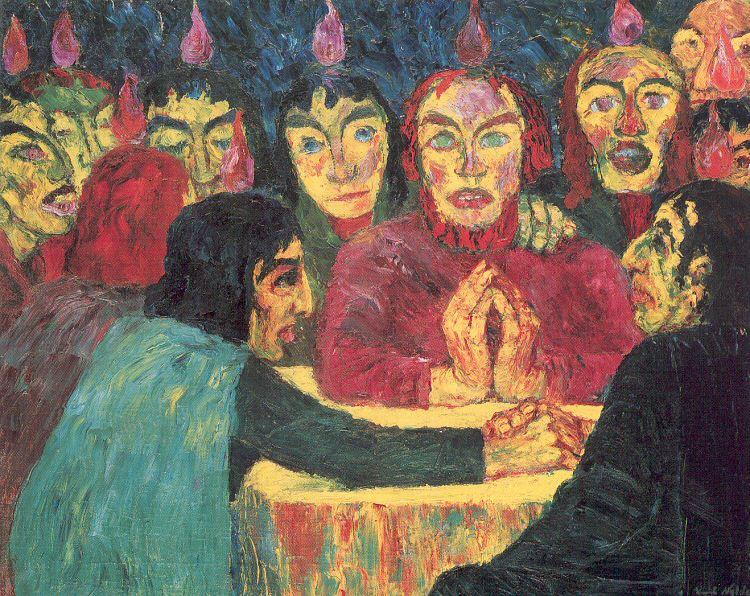 Wikioo.org - The Encyclopedia of Fine Arts - Painting, Artwork by Emile Nolde - Pentecost