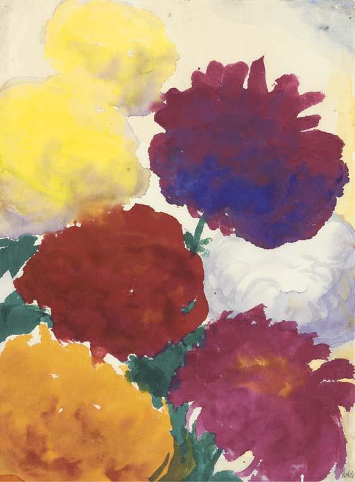 Wikioo.org - The Encyclopedia of Fine Arts - Painting, Artwork by Emile Nolde - Peonies
