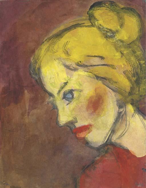 Wikioo.org - The Encyclopedia of Fine Arts - Painting, Artwork by Emile Nolde - Portrait einer Frau