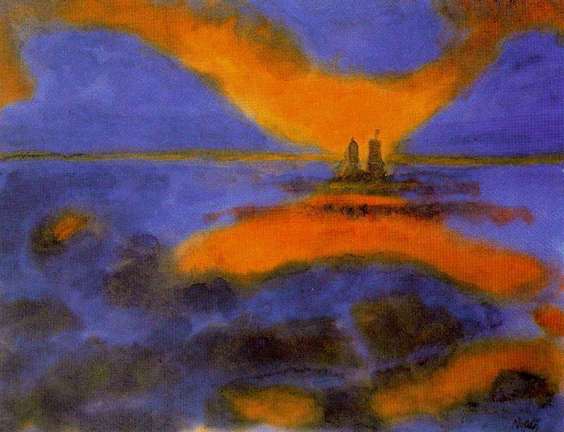 Wikioo.org – L'Encyclopédie des Beaux Arts - Peinture, Oeuvre de Emile Nolde - rouge nuages 1