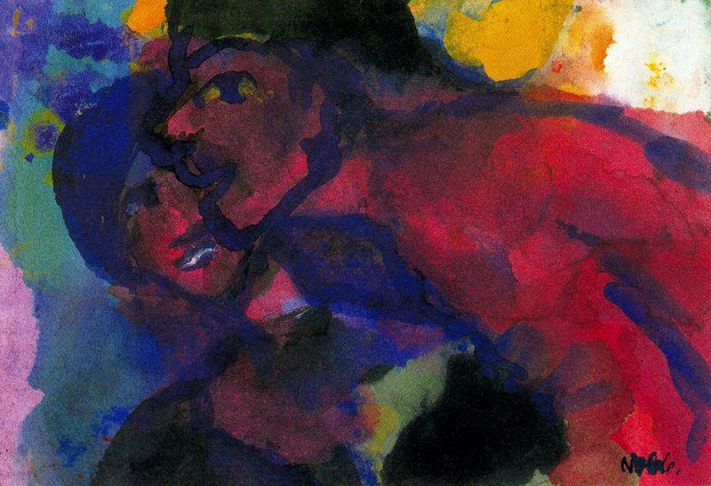 Wikioo.org - The Encyclopedia of Fine Arts - Painting, Artwork by Emile Nolde - Red Man and Woman