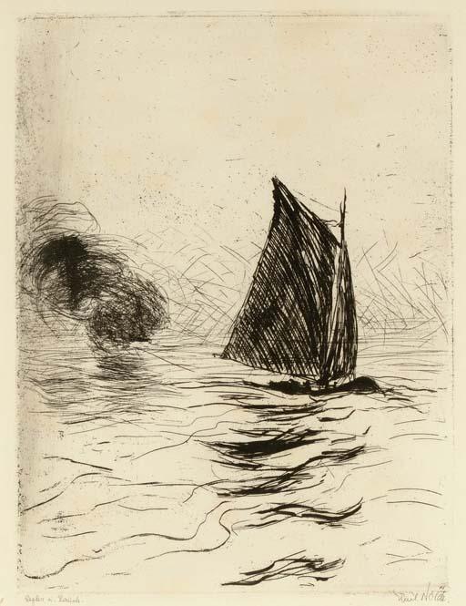 WikiOO.org - Енциклопедия за изящни изкуства - Живопис, Произведения на изкуството Emile Nolde - Sailors and smoke