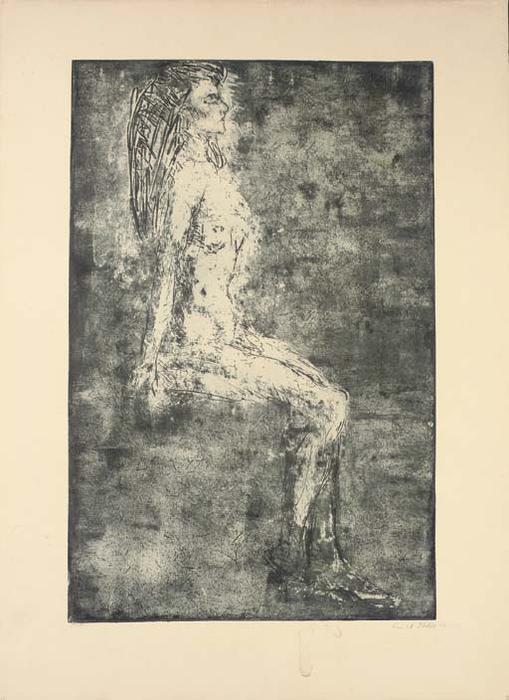 WikiOO.org - Encyclopedia of Fine Arts - Maľba, Artwork Emile Nolde - Sitting nude