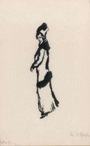 WikiOO.org - Enciklopedija dailės - Tapyba, meno kuriniai Emile Nolde - Sitting woman
