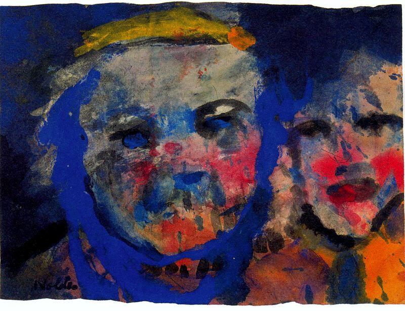 Wikioo.org - The Encyclopedia of Fine Arts - Painting, Artwork by Emile Nolde - Strange Couple