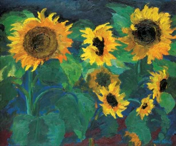 Wikioo.org - The Encyclopedia of Fine Arts - Painting, Artwork by Emile Nolde - Sunflower image I