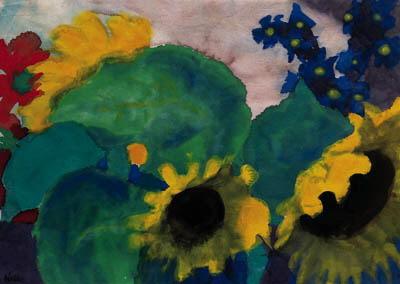 Wikioo.org - The Encyclopedia of Fine Arts - Painting, Artwork by Emile Nolde - Sunflowers 3