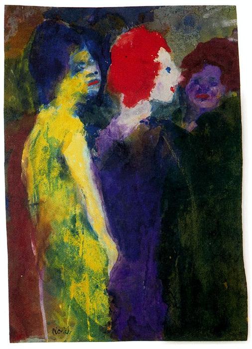 Wikioo.org - The Encyclopedia of Fine Arts - Painting, Artwork by Emile Nolde - The Redhead