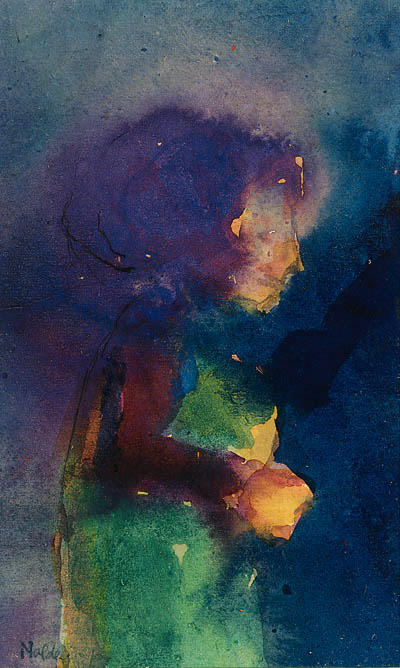 WikiOO.org - Encyclopedia of Fine Arts - Maalaus, taideteos Emile Nolde - Young girl 1