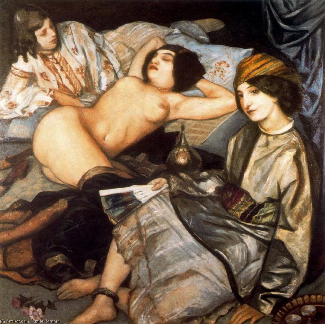 Wikioo.org - Die Enzyklopädie bildender Kunst - Malerei, Kunstwerk von Emile Bernard - Au harem