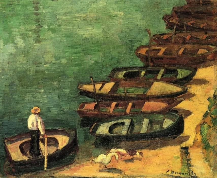 Wikioo.org - The Encyclopedia of Fine Arts - Painting, Artwork by Emile Bernard - Boats at Bont-Aven