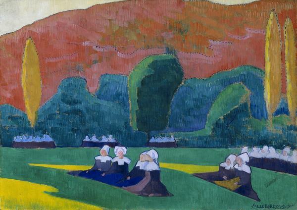 Wikioo.org - The Encyclopedia of Fine Arts - Painting, Artwork by Emile Bernard - Breton Women at Prayer