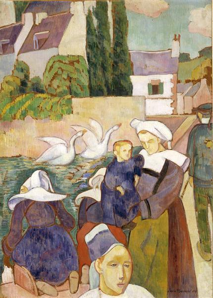 Wikioo.org - The Encyclopedia of Fine Arts - Painting, Artwork by Emile Bernard - Bridge at Pont-Aven