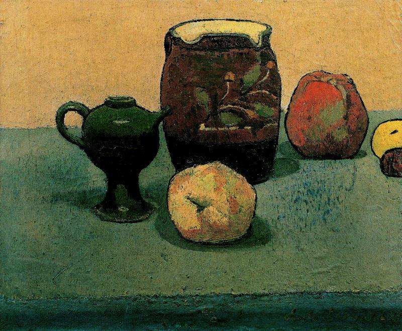 Wikioo.org - The Encyclopedia of Fine Arts - Painting, Artwork by Emile Bernard - Earthenware Pot and Apples