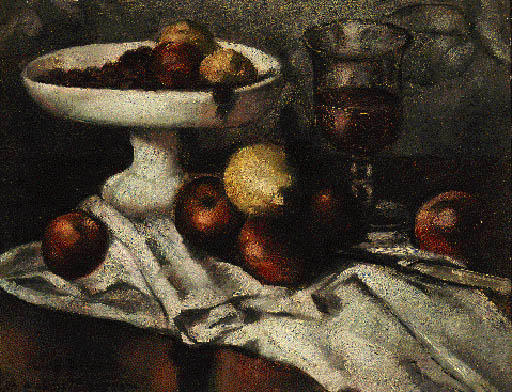 Wikioo.org – L'Encyclopédie des Beaux Arts - Peinture, Oeuvre de Emile Bernard - nature morte avec pommes