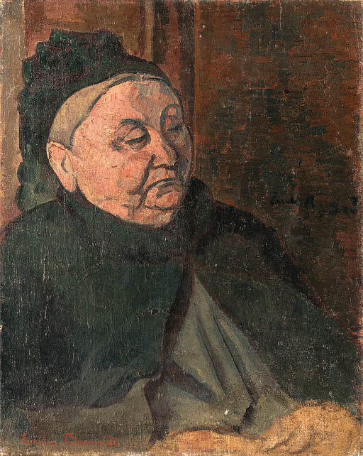 Wikioo.org - The Encyclopedia of Fine Arts - Painting, Artwork by Emile Bernard - The grandmother of the artist