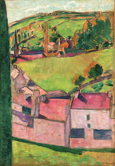 WikiOO.org - Εγκυκλοπαίδεια Καλών Τεχνών - Ζωγραφική, έργα τέχνης Emile Bernard - Vue de Pont-Aven (Paysage de Pont-Aven)