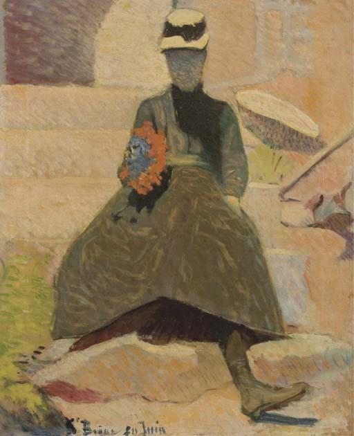 Wikioo.org - The Encyclopedia of Fine Arts - Painting, Artwork by Emile Bernard - Woman in Saint-Briac