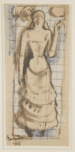 Wikioo.org - สารานุกรมวิจิตรศิลป์ - จิตรกรรม Emile Bernard - Woman standing