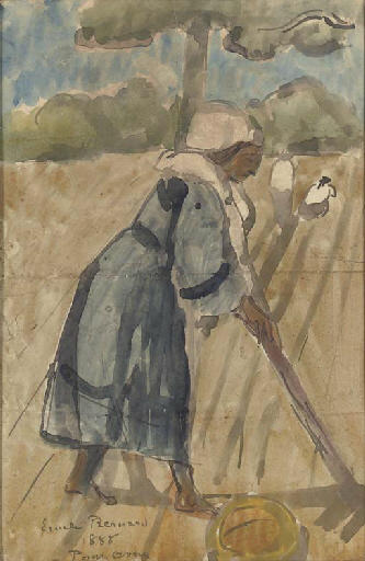 WikiOO.org - Encyclopedia of Fine Arts - Maleri, Artwork Emile Bernard - Working bretones