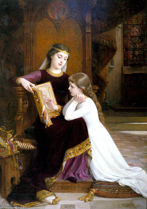Wikioo.org - The Encyclopedia of Fine Arts - Painting, Artwork by Emile Munier - Autrefois (Long Ago)