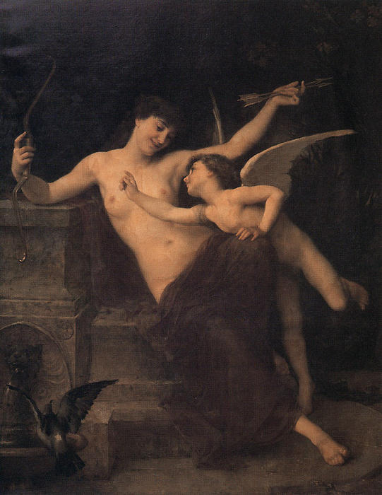 WikiOO.org - אנציקלופדיה לאמנויות יפות - ציור, יצירות אמנות Emile Munier - Cupid Disarmed