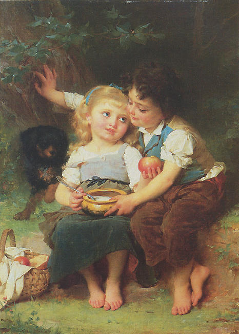Wikioo.org - The Encyclopedia of Fine Arts - Painting, Artwork by Emile Munier - Share and Share Alike