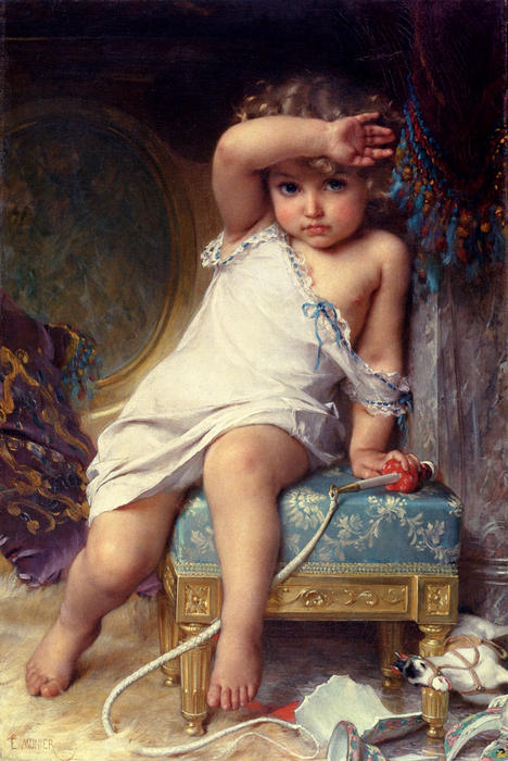 Wikioo.org - The Encyclopedia of Fine Arts - Painting, Artwork by Emile Munier - The Broken Vase