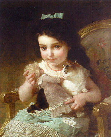WikiOO.org - Encyclopedia of Fine Arts - Målning, konstverk Emile Munier - The Little Girl