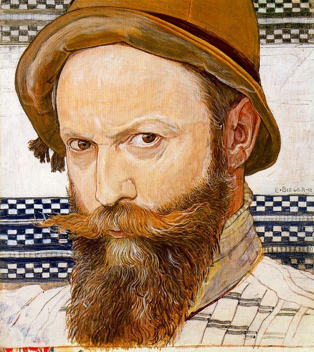 WikiOO.org - Encyclopedia of Fine Arts - Lukisan, Artwork Ernest Bieler - Portrait du peintre par lui-même