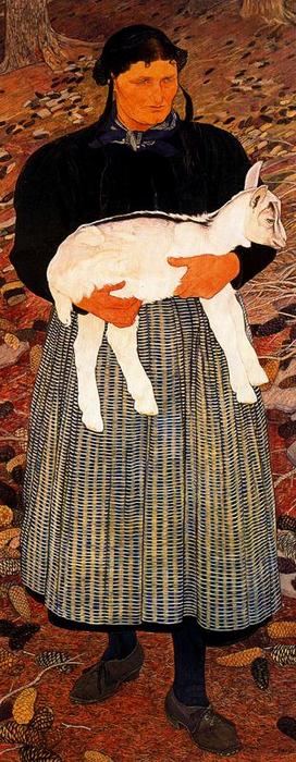 Wikioo.org - The Encyclopedia of Fine Arts - Painting, Artwork by Ernest Bieler - Woman with kid