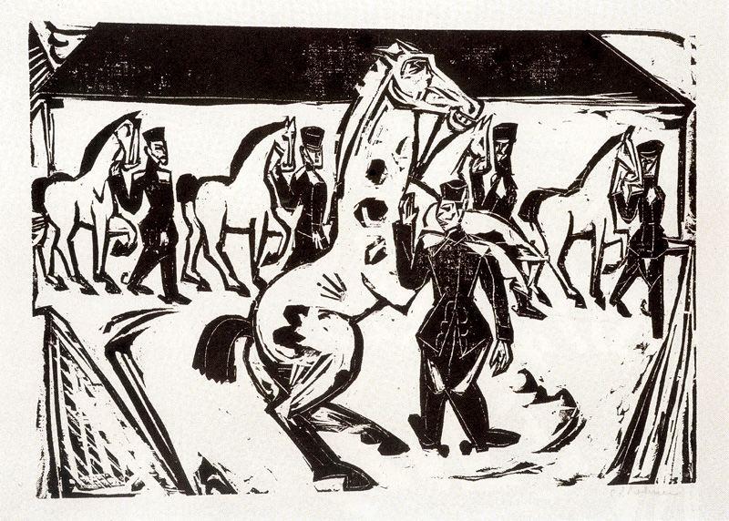 WikiOO.org - Enciklopedija dailės - Tapyba, meno kuriniai Ernst Ludwig Kirchner - Artillery square