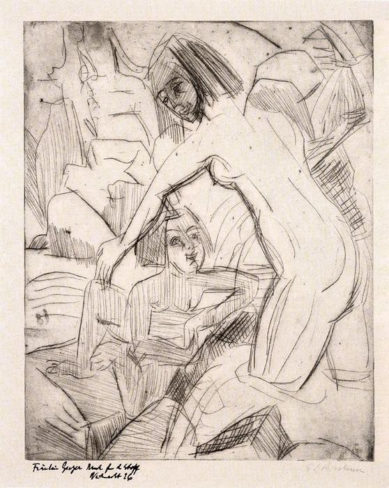 WikiOO.org - Enciclopedia of Fine Arts - Pictura, lucrări de artă Ernst Ludwig Kirchner - Bathers