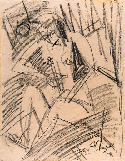 Wikioo.org - Die Enzyklopädie bildender Kunst - Malerei, Kunstwerk von Ernst Ludwig Kirchner - badend nackt mädchen