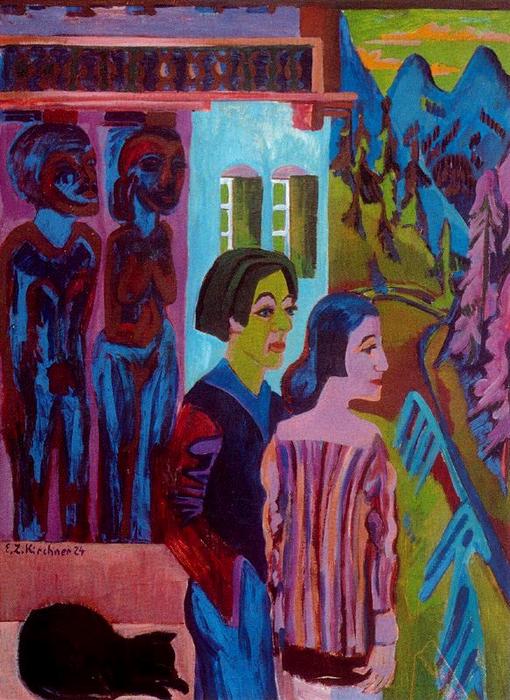 Wikioo.org - Die Enzyklopädie bildender Kunst - Malerei, Kunstwerk von Ernst Ludwig Kirchner - vor sonnenaufgang