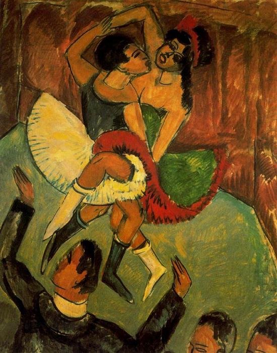 WikiOO.org - Encyclopedia of Fine Arts - Maleri, Artwork Ernst Ludwig Kirchner - Dance of the blacks