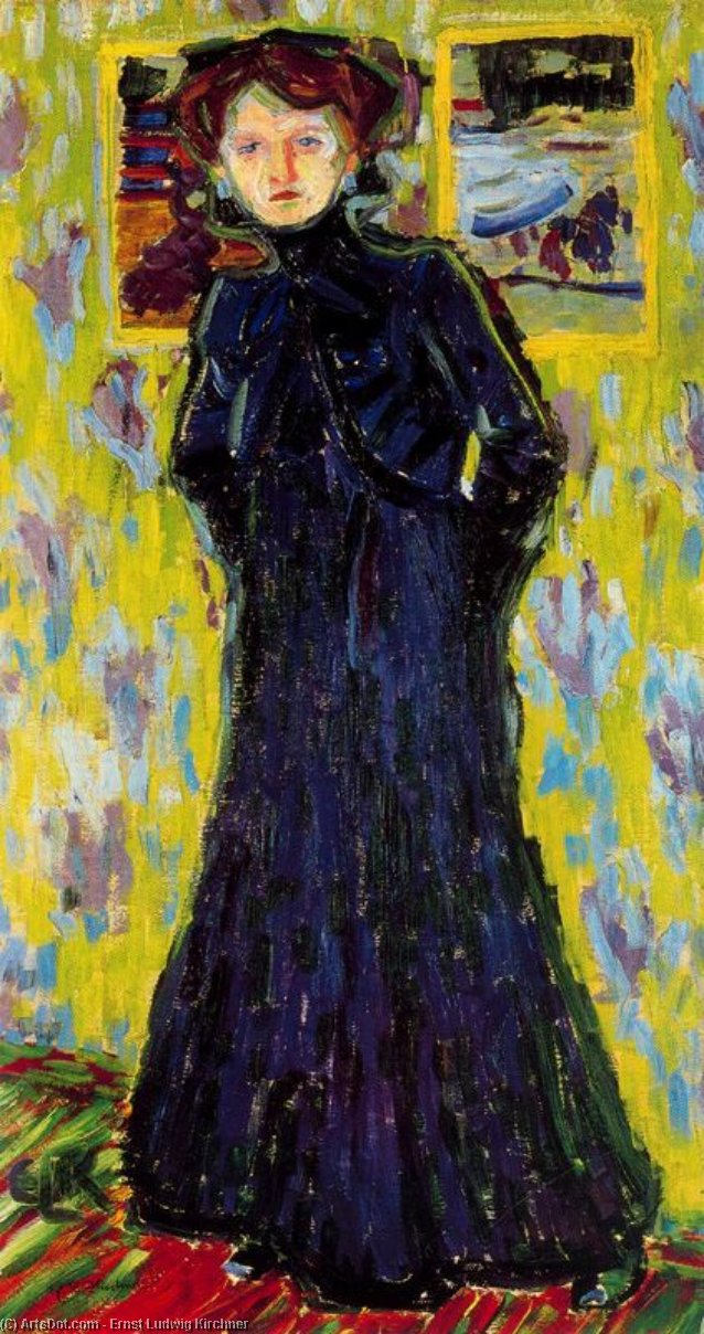 Wikioo.org - The Encyclopedia of Fine Arts - Painting, Artwork by Ernst Ludwig Kirchner - Doris standing