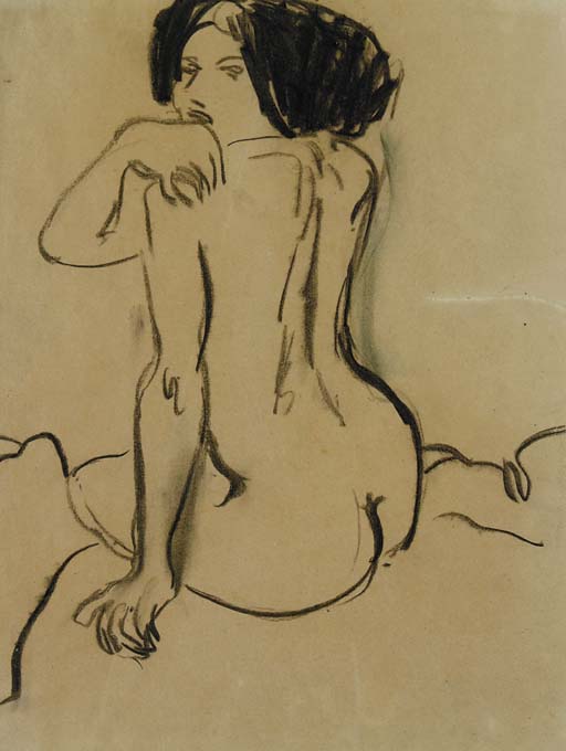 Wikioo.org - สารานุกรมวิจิตรศิลป์ - จิตรกรรม Ernst Ludwig Kirchner - female back