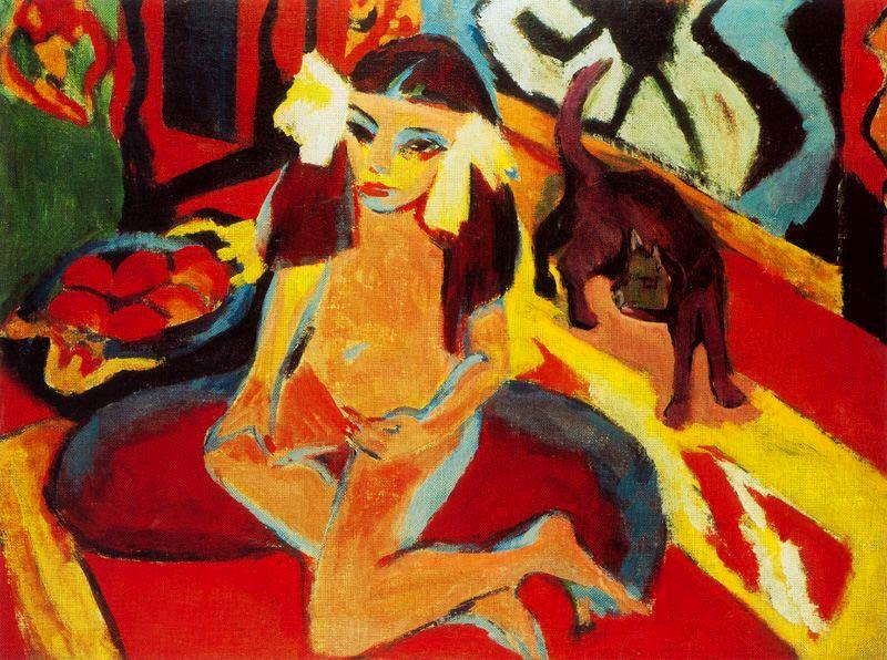 WikiOO.org - Encyclopedia of Fine Arts - Maľba, Artwork Ernst Ludwig Kirchner - Fränzi