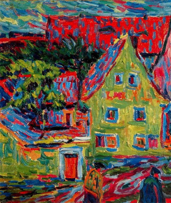Wikioo.org – La Enciclopedia de las Bellas Artes - Pintura, Obras de arte de Ernst Ludwig Kirchner - verdosos Casa