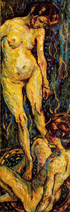 WikiOO.org - Encyclopedia of Fine Arts - Lukisan, Artwork Ernst Ludwig Kirchner - Gruppo di nudi