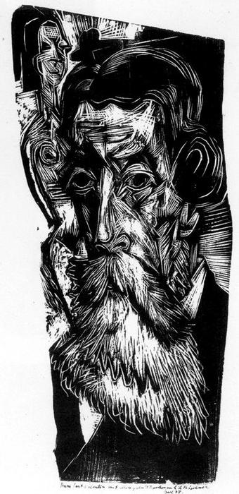 WikiOO.org - Güzel Sanatlar Ansiklopedisi - Resim, Resimler Ernst Ludwig Kirchner - Head of Ludwig Schames