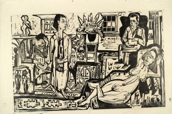 WikiOO.org - Güzel Sanatlar Ansiklopedisi - Resim, Resimler Ernst Ludwig Kirchner - Modern Bohemia