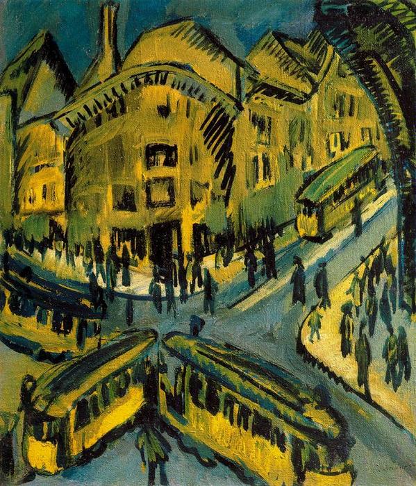 WikiOO.org - Encyclopedia of Fine Arts - Maalaus, taideteos Ernst Ludwig Kirchner - Nollendorfplatz