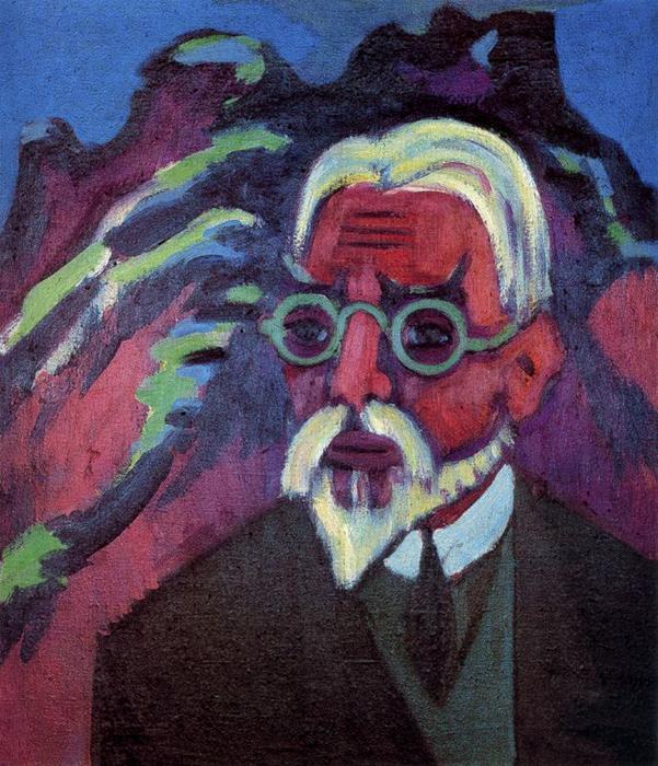 Wikioo.org - The Encyclopedia of Fine Arts - Painting, Artwork by Ernst Ludwig Kirchner - Portrait of Bosshart