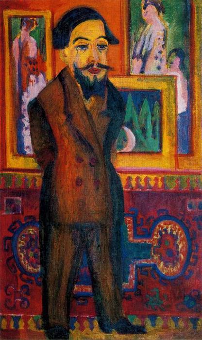 WikiOO.org - Encyclopedia of Fine Arts - Målning, konstverk Ernst Ludwig Kirchner - Portrait of Leon Schames