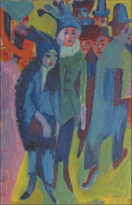 WikiOO.org - Encyclopedia of Fine Arts - Festés, Grafika Ernst Ludwig Kirchner - Streetscene 3
