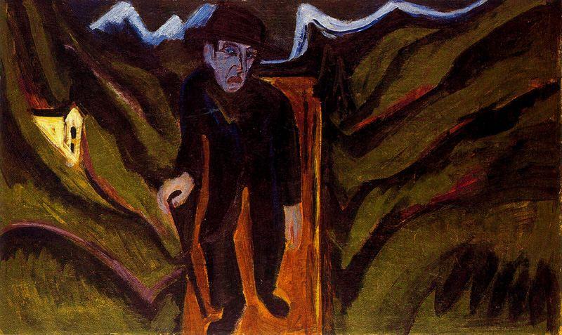 WikiOO.org - Encyclopedia of Fine Arts - Maľba, Artwork Ernst Ludwig Kirchner - The wanderer