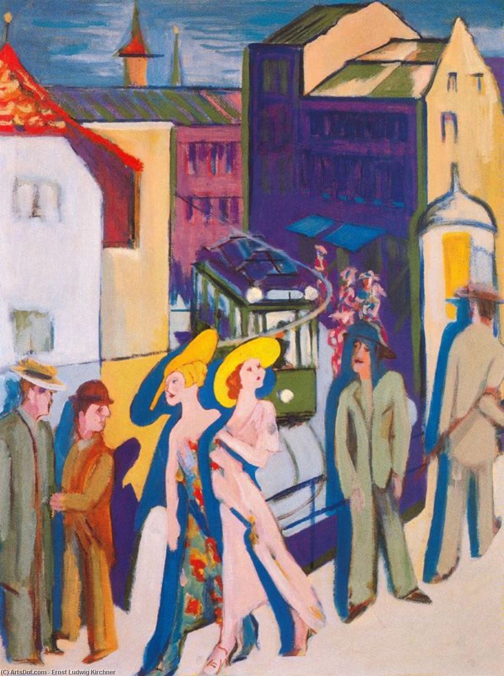 WikiOO.org - Encyclopedia of Fine Arts - Maalaus, taideteos Ernst Ludwig Kirchner - Urban image