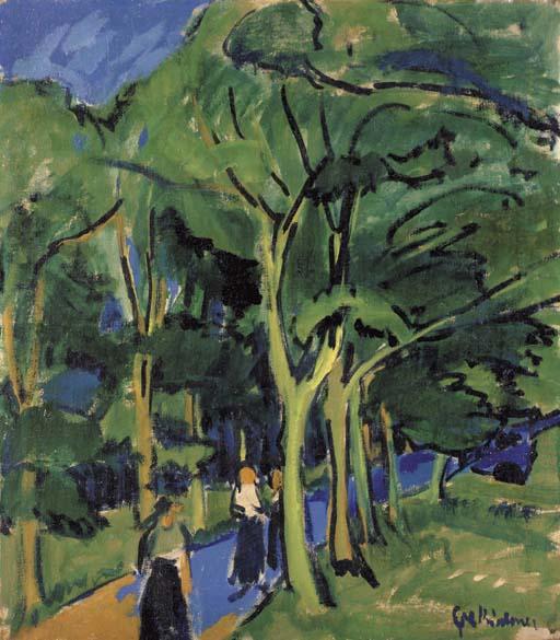 Wikioo.org - The Encyclopedia of Fine Arts - Painting, Artwork by Ernst Ludwig Kirchner - Waldstrasse